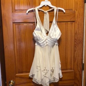 BCBG Backless white occasion dress